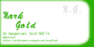 mark gold business card